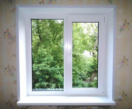 Окно пластиковое на кухню, профиль EL, размер 1300*1400